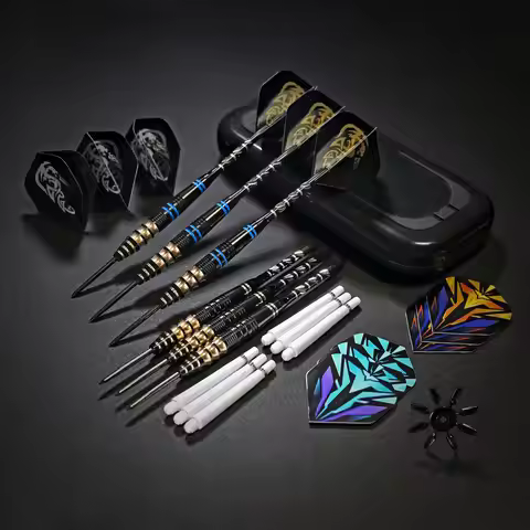 New 6pcs/set 23g Tungsten Steel Needle Darts Gift Box Set with Grindstone for High-quality Dart Game