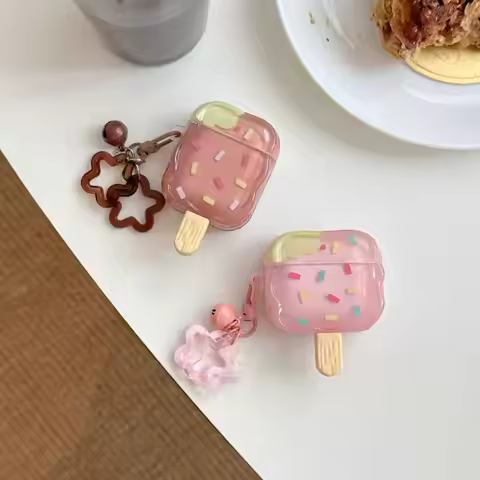 For AirPods Pro3 2025 New Earphone Cover Cookies Chocolate Salmon Turkey Noodles Earbuds Protective 