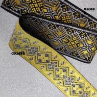 1roll (10meters) Lace Traditional 2" Songket Lace Hiasan Jubah Convo Baju Kadazan Dusun Indian Lace
