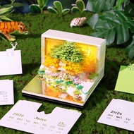 3D Calendar 2026 3D Paper Sculpture Calendar 2026 Tear Away Notepad Paper Sculpture Flower Tree Desi