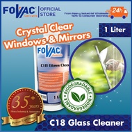FOVAC C18 Glass Cleaner/ Window, Mirror, Light Cleaner/ Windscreen Cleaner/ Pencuci Tingkap, Cermin, Lampu - 1 Liter