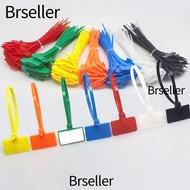 BRSELLER 100pcs Cable Tag Plastic Label Tag Labels Markers Mesh Wire Marker Colorful Tag