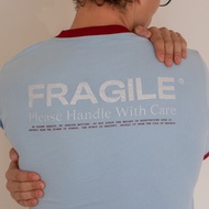 introvertwears | Fragile Tee เสื้อยืดแขนสั้น คอกลม ผ้านุ่มพิเศษ สไตล์ Ringer Tee (2 colors)