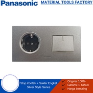 SAKLAR - STOP KONTAK - SAKLAR LAMPU - SAKLAR PANASONIC SILVER STYLE - SAKLAR LAMPU PANASONIC SILVER