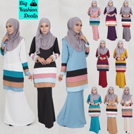 Muslimah Women Fashion Baju Kurung Moden Colorful(XXS-10XL)Plus Size/Breast Feed