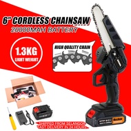 Cordless Chainsaw 6 Inch Portable Chainsaw Cutting sawing 650W Chain Saw Battery Gergaji Elekt