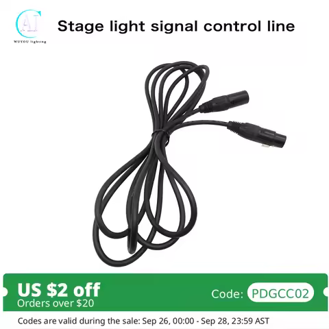 DMX Cable Stage Light Console Connection 1M/2M/3M/4M/5M/10M/15M/20M Signal Line 3-PIN Signal Connect
