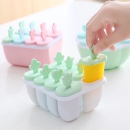 8 Girds Ice Cream Mold/ DIY Popsicle Makers Ice Cube Tray with Lid Sticks/ Popsicle Mold for Bar Party Summer Gadgets