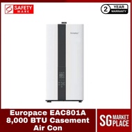 Europace EAC801A 8,000 BTU Casement Air Con. 2 Years Warranty. Safety Mark Approved. Local SG Stock.