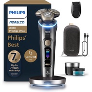 Philips Norelco Shaver i9000 Prestige Ultra, Wet & Dry Electric Shaver, Dark Slate, SenseIQ Pro Tech
