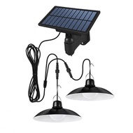 Double-Head Solar LED Shed Lights Indoor IP65 Waterproof Solar Shed Lamp for Barn Chicken Coop Garag