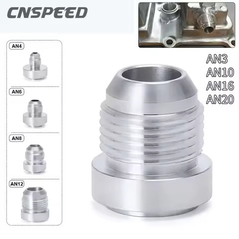 CNSPEED AN6 AN8 AN10 AN12 AN16 AN20 Aluminum Nitrous Hose Fitting Male Billet Straight Male Weld Fit