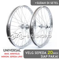 Wheelset Chrome Iron Rims Uk.20 Alloy Front Rear Rims Bicycle Wheel Rims Ready To Be Finished | High Quality