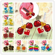 SMX21 30key chain seed beads animal crossing double sides craft supplies cheap art stich diy kit free shipping gift glass beads
