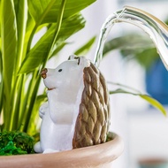 【VVL】-4 Pack Self Watering Spikes Cute Hedgehog Shape Terracotta Indoor and Outdoor Plant Watering G