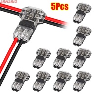 ARMARIO 1/5Pcs Electrical Cable Crimp, Low Voltage T Type Pluggable Wire Connector,  2 Pin Quick Spl
