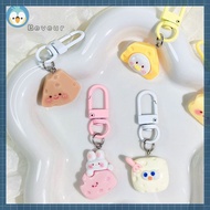 B Girl Heart Little Yellow Duck Key Chain Rabbit Cheese Biscuit Pendant Student Bag Accessory BY