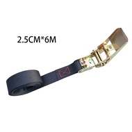 2/4/6/10M Pickup Truck Cargo Strap Heavy Duty Ratchet Strap 2.5cm 3T Safety Truck Trailer Van Cargo 