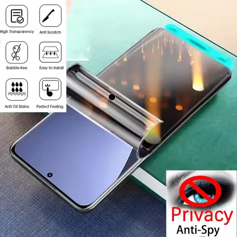 Privacy Hydrogel Film For Vivo V21 V21E V27E 4G 5G Anti-spy Screen Protectors For Vivo V21S V23 V23E