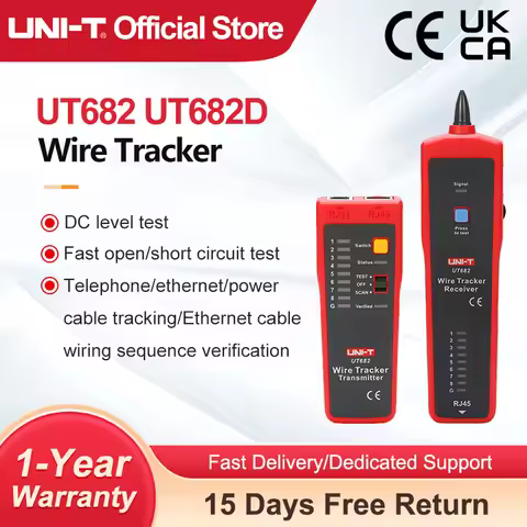 UNI-T UT682 UT682D Network Wire Tester Tracker RJ11 RJ45 Wire Line Finder Handheld Cable Testing Too
