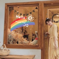 ☘️ glass patch ☘️ readystock window film tinted rumah Ins Style Fresh Rainbow Glass Decorative Stick