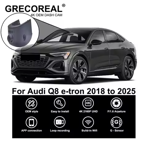 GRECOREAL 4K Dash Cam Front Rear 2160P WiFi Car Dual Dashcam APP Control Easy Install Plug Play Comp