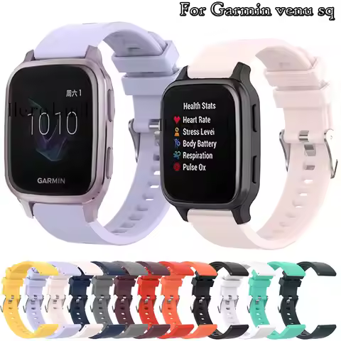 Silicone 20mm Watchstrap Band For Garmin venu sq /SQ 2 Smart Wristband For Garmin Venu / Move3 / viv
