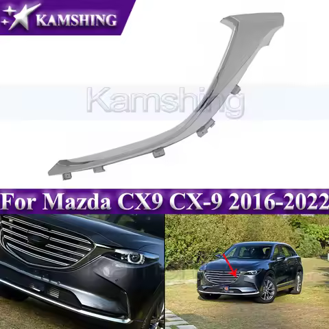 Kamshing Car Front Bumper Grill Trim Strip For Mazda CX9 CX-9 2016-2022 Front Bumper Cover Decorativ