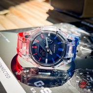 GShock Casioak GA-2110 Pepsi Glass Terminator with Steel Buckle