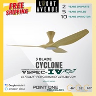 PO Technology | Cyclone VSPEC-IV RS 46"/52"/60" Smart Wi-Fi 3 Blade Ceiling Fan With Remote Control 