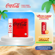 [HOẢ TỐC HCM] Lốc 6 Lon Nước Ngọt Giải Khát Không Đường Coca-Cola Zero 320ml/Lon Sale 25.6 Coca-Cola
