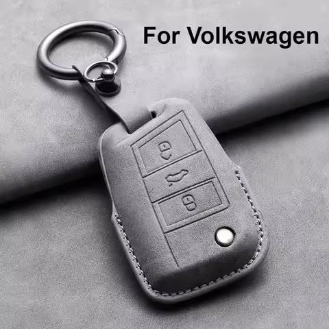 Leather Car Key Case Cover Fob Keychain for VW Volkswagen Golf 7 MK7 Tiguan MK2 for Ateca Leon FR Ib