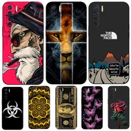 Case For OPPO A91 F15 RENO 3 Case Back Phone Cover Protective Soft Silicone Black Tpu Flower Money D