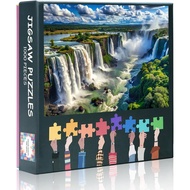 Puzzles for Adults 1000 Pieces - The Largest Waterfall in The World Iguazu Falls at Brazilian 1000 P