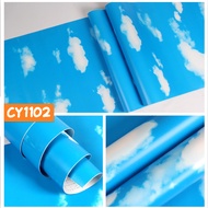 PROMO !! [COD] BAYAR DITEMPAT PAKET 5 ROLL Wallpaper Stiker Dinding Motif Dan Karakter Premium Quali