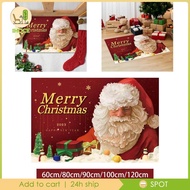 [Ihoce] Christmas Carpet Floor Carpet Runner Rug for Holiday Indoor Outdoor Home