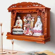 HY/💯Solid Wood Buddha Niche Altar Buddha Shrine Household Economical Altar Cabinet God Cabinet Altar Wall-Mounted G5F4