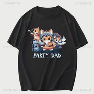 T Shirt Cats Playing Dungeons and Dragons Present Funny DND Tshirt Summer  Short-sleev WomesT-Shirt