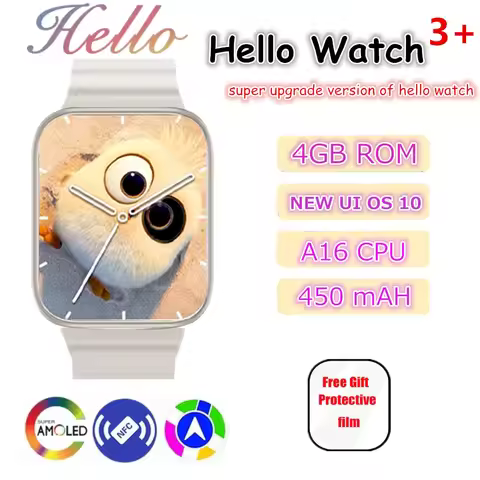 Hello Watch 3 Plus Smart Watch super upgrade version of Hello Watch 3 Series AMOLED Compass 4GB ROM 