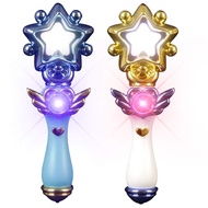 ArtCreativity Light Up Magic Star Wand, Set of 2, Cute Princess Wands with Flashing LED Effect & Mag