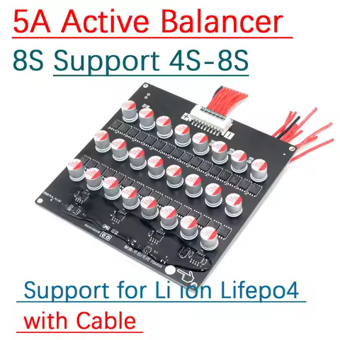 8S 5A Li ion Lifepo4 Active Balancer Capacitive Electric Vehicle RV Storage Energy transfer Lithium