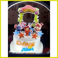 ☫ ☬ ➣ Dave and Ava theme cake topper