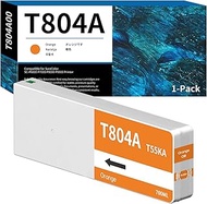 Remanufactured T804A Ink Cartridges Orange 700ml T55KA T804A00 Replacement for T804A UltraChrome HDX