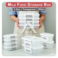 【𝗔𝗦𝗛】Muji Fridge Organiser Plastic Storage Box Food Fruit Container With Lid Bekas Peti Sejuk Simpan Sayuran 冰箱分类收纳盒