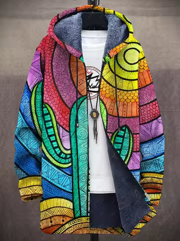 NewFashion Graffiti Gradient Colorful Tattoo Vintage Retro Harajuku 3DPrint Windbreaker Winter Overc