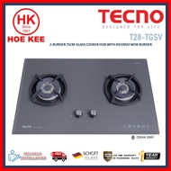 Tecno T28TGSV 2-Burner 75cm Glass Hob with Inferno Wok Burner Technology