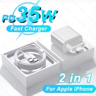 35W Fast Charger For Apple iPhone 15 14 13 12 11 Pro Max Mini 14 15 Plus XR XS USB Type C Fast Charge Charger Cable Accessories