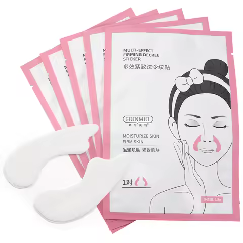 New HUNMUI 5Pair Frown Lines Removal Patch Nasolabial Folds Anti-Wrinkle Mask Anti-Aging Stickers Mo