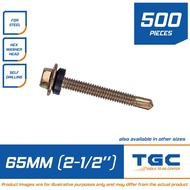 500 PCS Tekscrew 12 x 65 mm for steel or Metal Teks Screw 2 1/2 inches Tek Screw Tetanized 4.8mm x 6