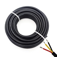 3-core tin-plated copper wire UL2464-22AWG/20AWG/18AWG, soft black PVC shell, high heat resistance u